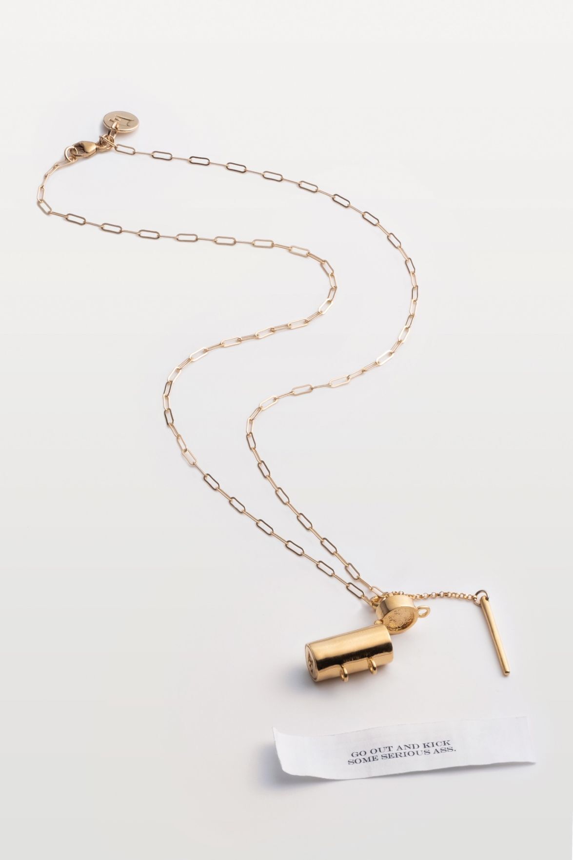 Capsule + Wand locket necklace